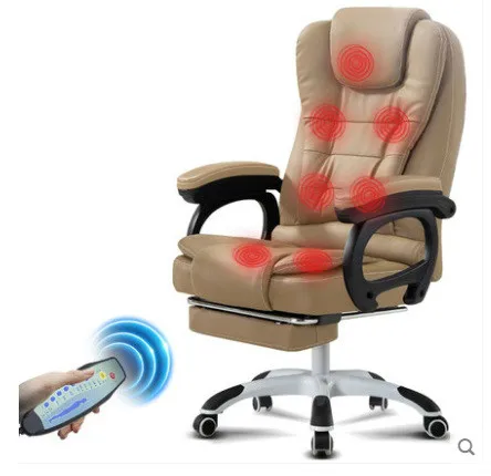 PU компьютерный стул для офисных стульев откидной поворотный подъемник компьютерный шезлонг с функцией массажа Cadeira Gamer Silla Oficina - Цвет: A3  with footrest
