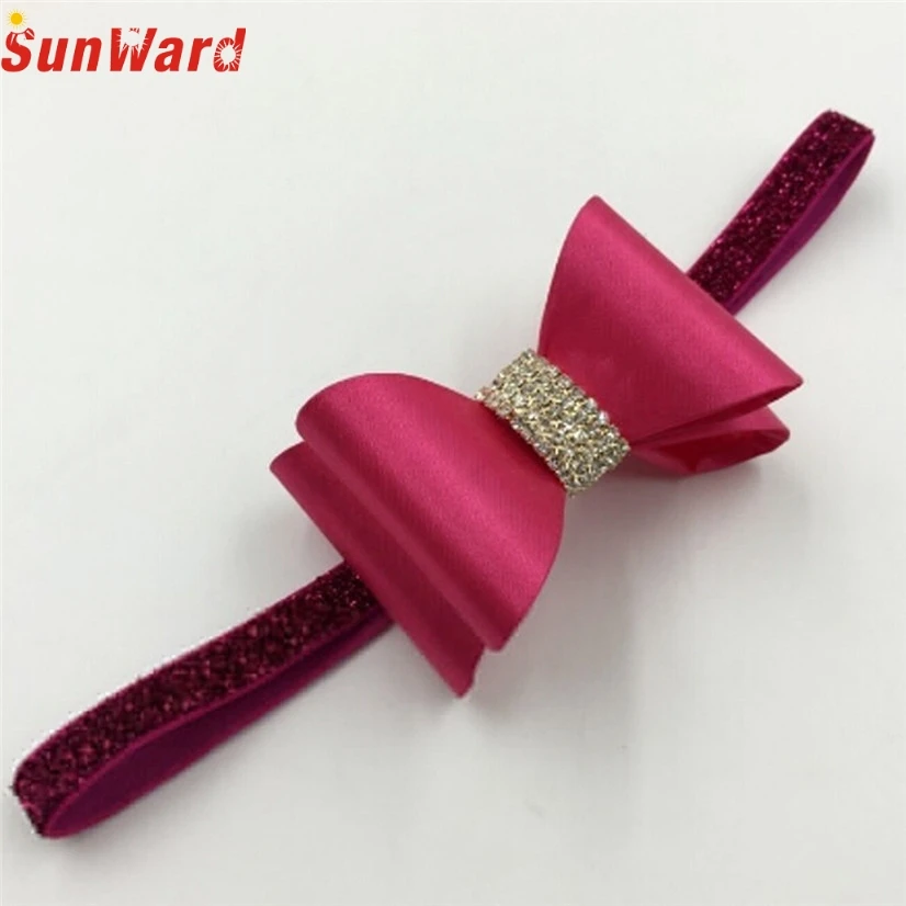 

SUNWARD Delicate 2017  kids hair accessories haiebands  Glitter Headband Hard Bowknot  For  Girls Hair Accessories W12