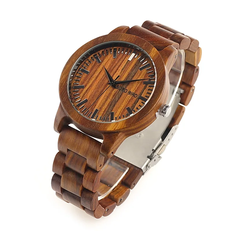 2017 New Design Luxury BOBO BIRD Brand Men Watches Wooden Band Quartz Wood Watch Wrist Watch with Gift Box Male Relogio C-M10
