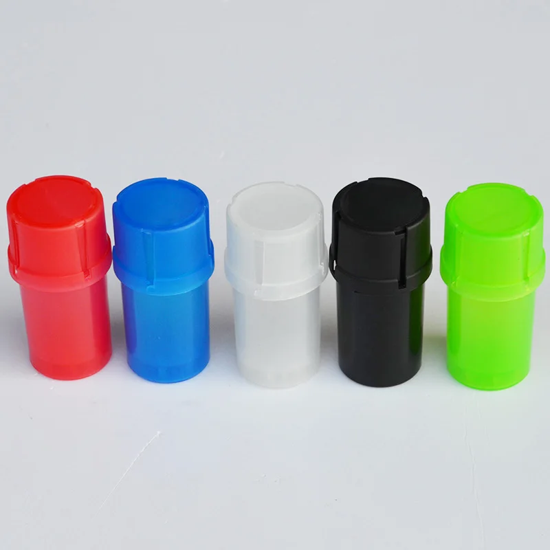 20 PCS Multi function 2 in 1 Plastic Tobacco Grinder&Container Herb