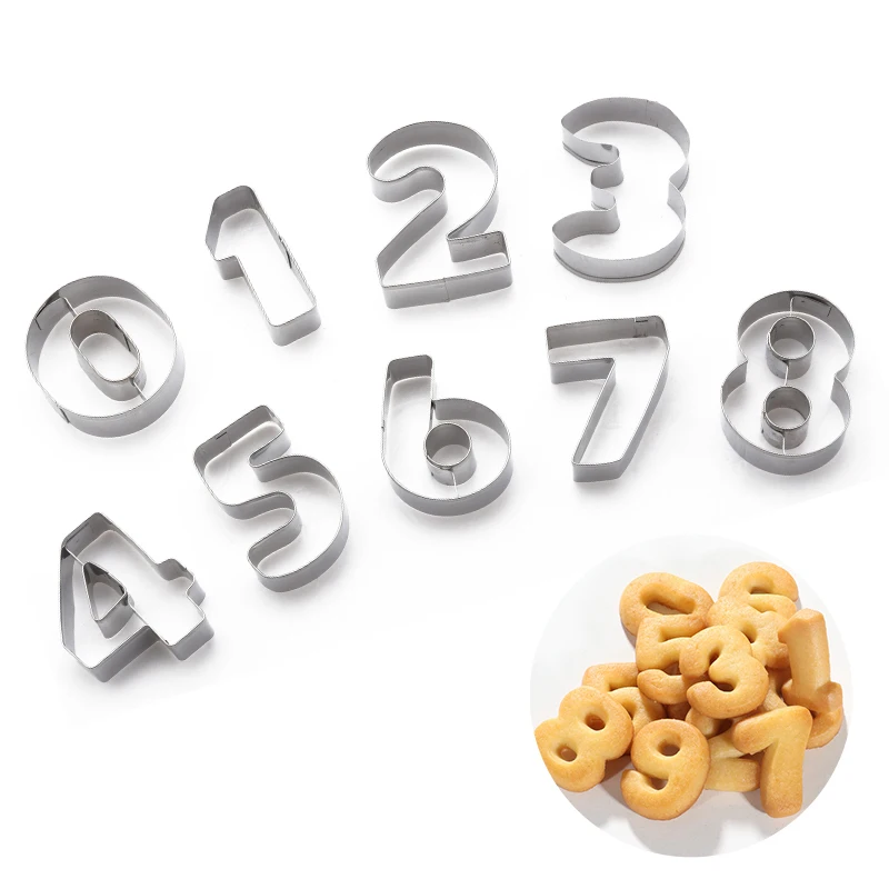 

Numbers Cookie Cutter Set - 9 Piece - Biscuit / Fondant / Pastry / Bread Cutter - Stainless Steel