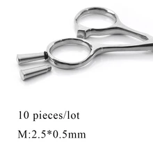 10 шт./лот Парикмахерские ножницы Съемный палец ножницы Tang хвост ногтей Clavo De Cola инструмент для укладки аксессуар M: 2,5*0,5 мм