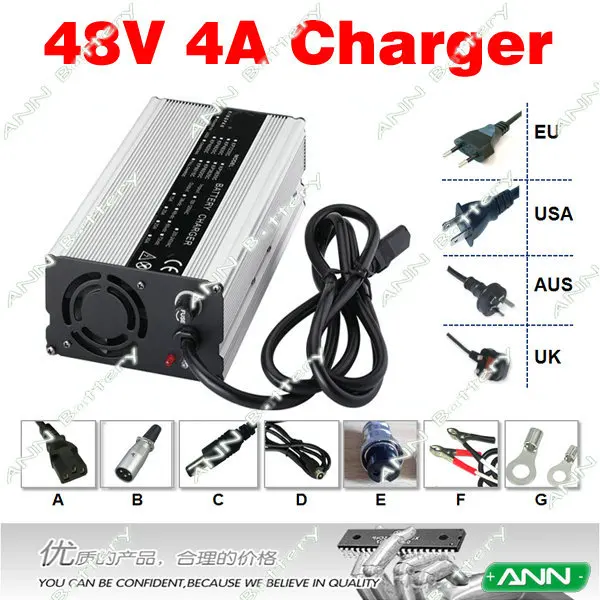 48V 4A LiFePO4 Battery Charger 16S 58 4V 4A Battery Charger Used for 48V 10Ah 20Ah