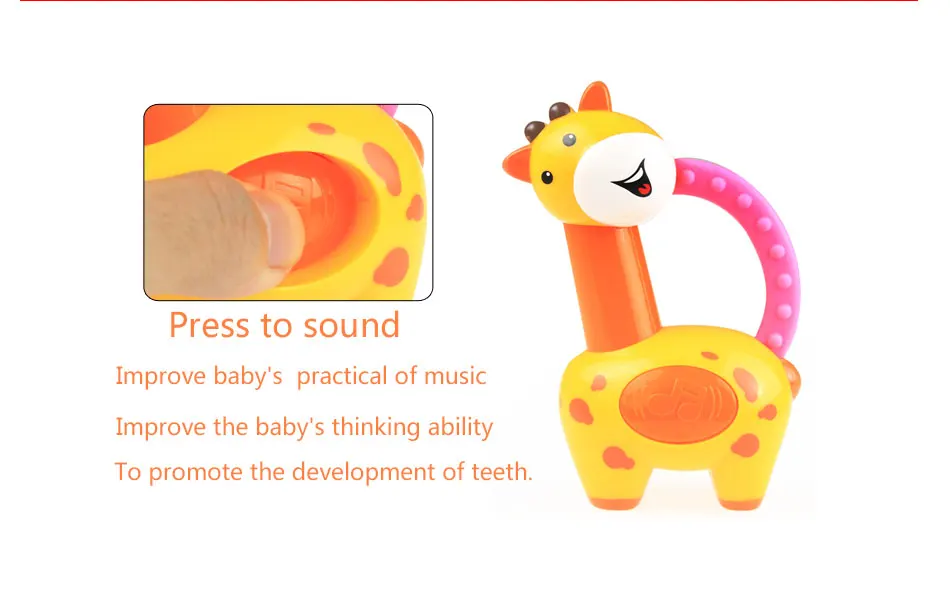 Детский пластмассовый колокольчик, погремушка для малышей, детский колокольчик, музыкальная игрушка, подарок для новорожденных детей 0-12 месяцев, игрушки-прорезыватели