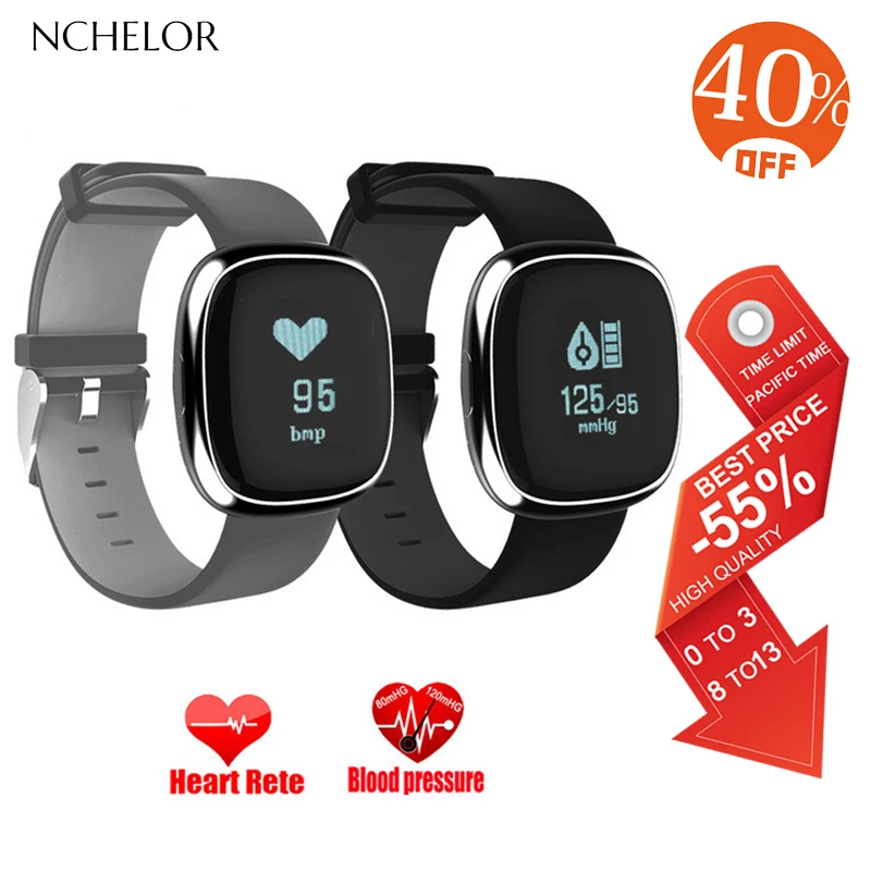 

Smart Watches Heart Rate Monitor Smart Arterial Pressure Pedometer Sleep Band Fitness Tracker for Android Phones IOS