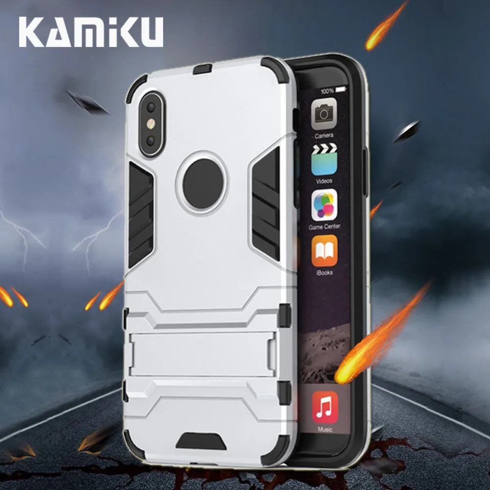 Противоударный защитный чехол для iphone 5 5S телефона SE 6 6S 7 8 Plus X Xr с подставкой Apple Xs