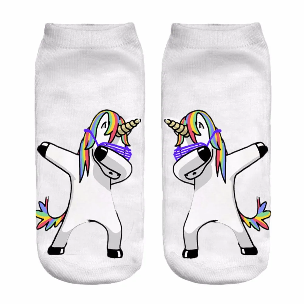 

Take Off Happy Socks 3D Lovely Dab Dance Glasses Unicorn Socks 1pair Cute Low Cut Ankle Cotton Casual Charactor Sock EUR 35~41