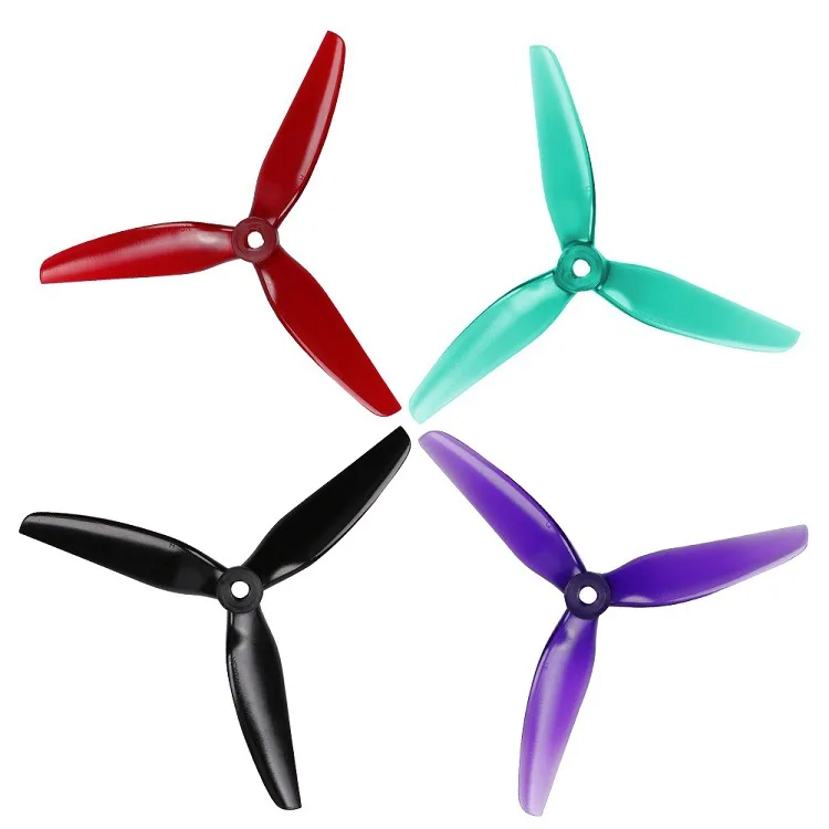 

8PCS HQ Durable Prop 5.1X4.1X3 Tri-blade Propeller High Efficiency 5" Prop for FPV Racing RC Helicopter Camera Drone
