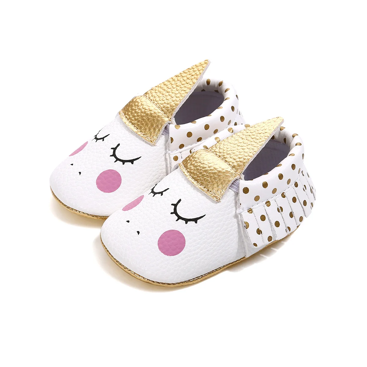 

Newborn Baby Girl Baby Moccasins Fashion Polka Dot Tassel Leather Girls First Walkers Toddler Shoes Baby Shoes.CX108C