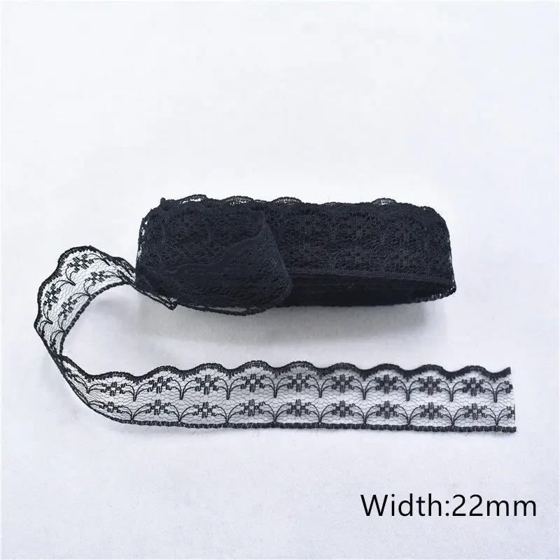 2 10 ярдов чистая Черная кружевная лента Width14-45mm африканская кружевная ткань кружевная отделка шитье Сделай Сам Вышивка Одежда свадебное украшение - Цвет: 2