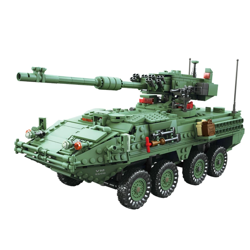 Новый KY10001 века военные MGS-M1128 танки Набор строительных блоков бронетехники DIY Кирпичи игрушки для детей Подарки на Новый год