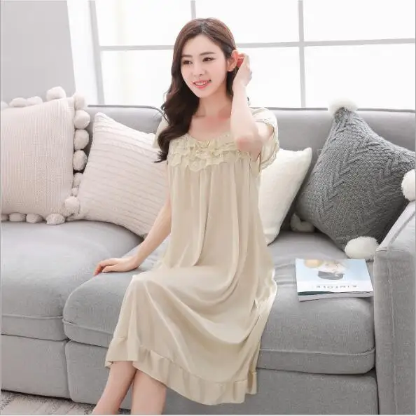 Fdfklak Summer Sleeveless Nightgown Maternity Pregnancy Sleepwear