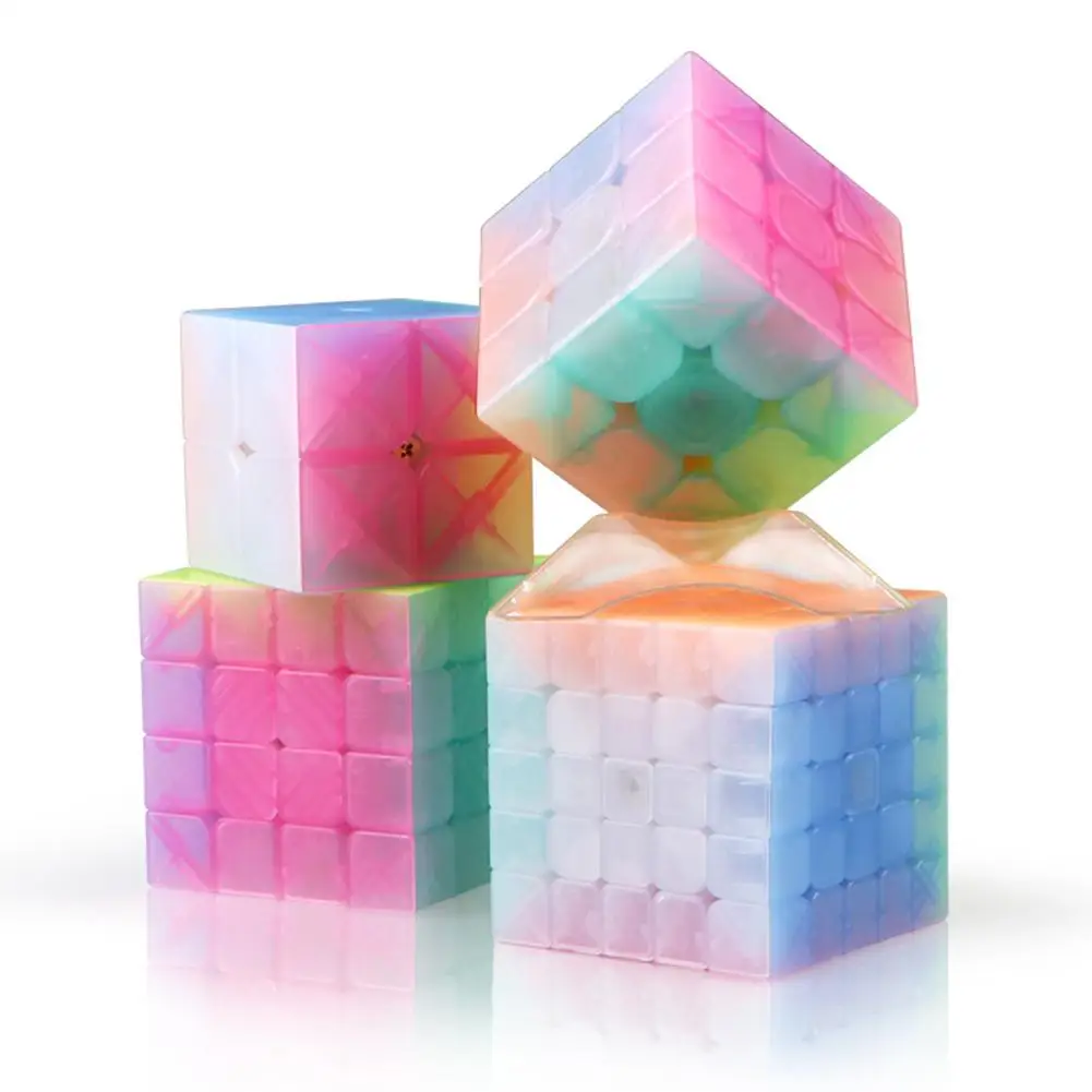 LeadingStar QiYi 2x2 3x3 4x4 5x5 Желе Дизайн куб головоломка волшебный детские развивающие