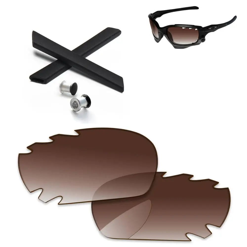 PapaViva поляризованные Сменные линзы и черные наушники и болт для аутентичной гоночной куртки солнцезащитные очки с отверстиями-несколько вариантов - Цвет линз: Brown Gradient
