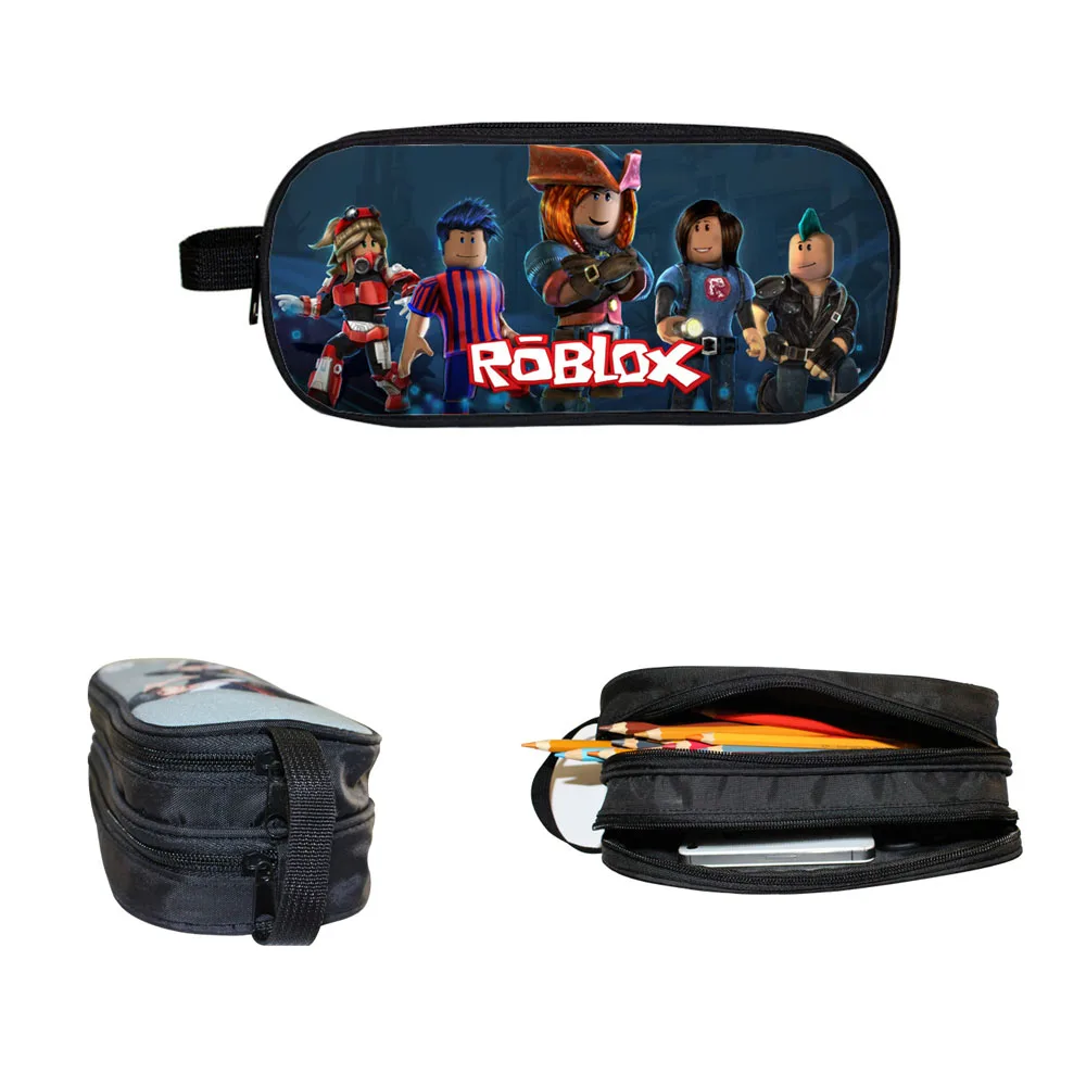 

1PC Promotion Action Toy Figure Pen Case Roblox Cartoon Student Sationery Bags For Kids Birthday Gift