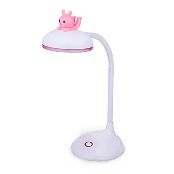 

Creative table lamp pink/blue child eye protection learning table lamp office work table lamp plug-in 3 file dimming color