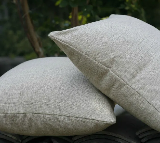 

3pcs/lot Solid Vintage Design 18" 45CM Plain Nature Colour Cushion Linen Pillow Case Car Home Decor Cushion Cover