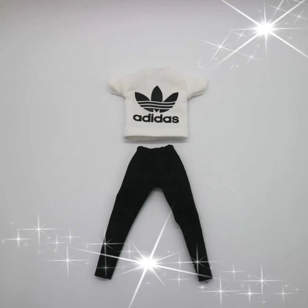 Костюм для куклы Blyth. Футболка и джинсы - Цвет: white T shirt jeans
