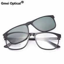 Gmei оптический 1602 Urltra-светильник TR90 оправа для очков с поляризованными зажимами солнцезащитные очки для женщин и мужчин очки