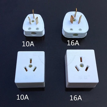 

10pcs High Power 10A16A Three-stage Plug Wall Power Socket Surface Mount Bakelite For Air Conditioning Water Heaters