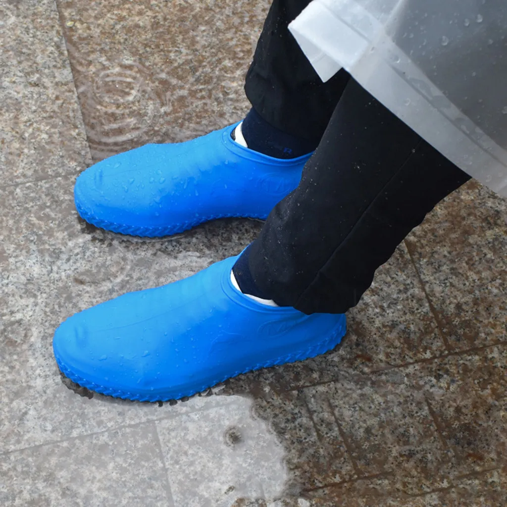 Обувь для дождливой погоды; унисекс; Многоразовые ботинки для дождливой погоды; зимняя обувь; водонепроницаемая обувь; галоши; Прозрачная силиконовая обувь на плоской подошве; S/M/L