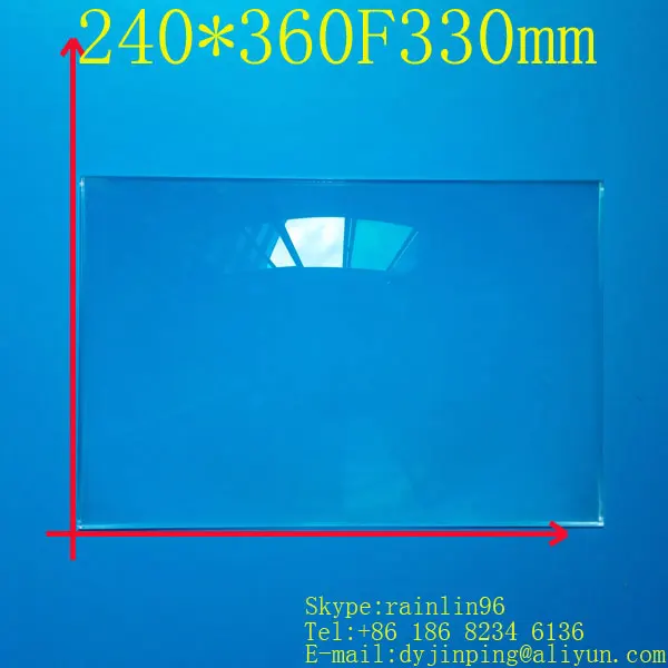 

free shipping 15.6 inch lcd panel DIY projection screen projector fresnel lens 240MM*360MM focal length 330 MM