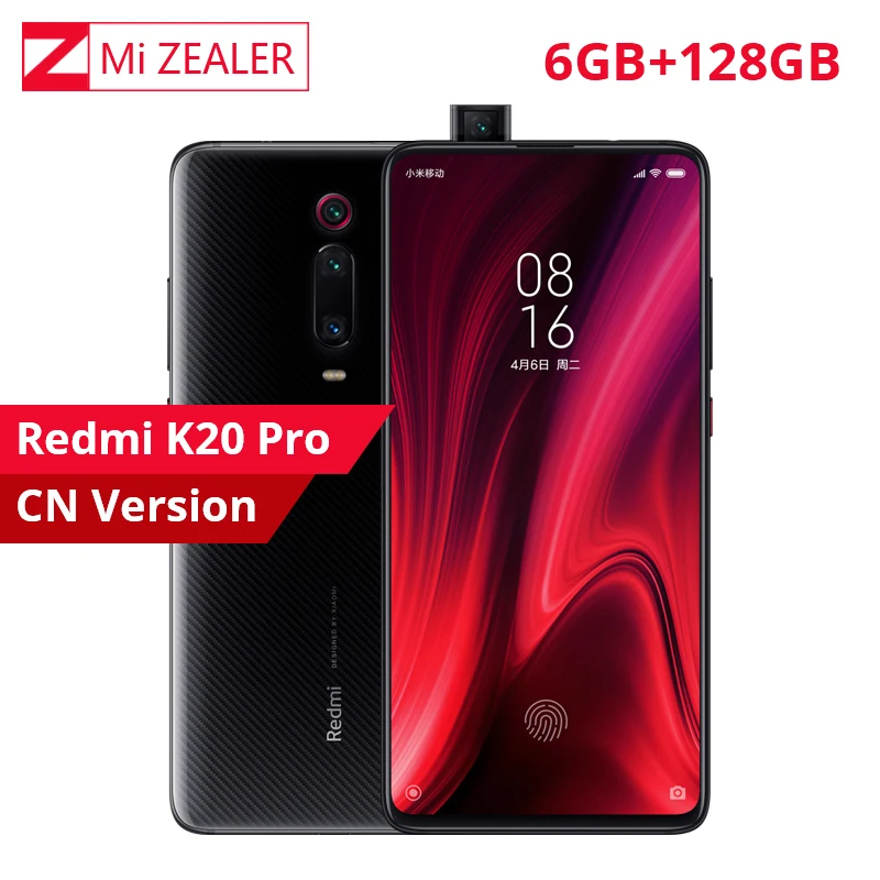 2019 Оригинал Xiaomi Redmi K20 Pro 6 ГБ ОЗУ 128 Гб ПЗУ Восьмиядерный процессор Snapdragon 855 8 + 13 48 Мп