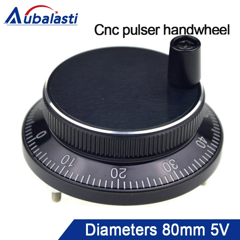 Aubalasti Cncパルサーハンドル直径80ミリメートルパルス100 Dc5v 6ピンまたは4ピンcnc機手動パルスエンコーダgenerato ハンドル Aliexpress