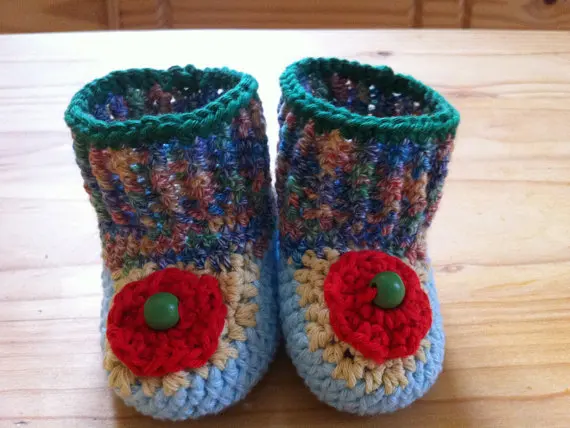 handmade baby booties