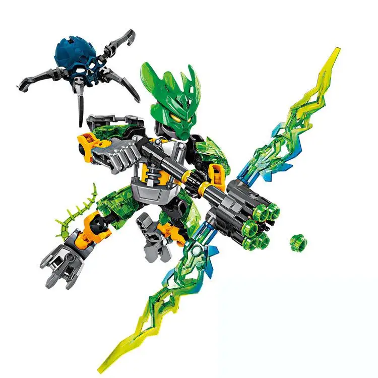 KSZ 706-1 64 шт. серия BIONICLE Warrior Jungle Guardian модель строительные блоки Набор кирпичей