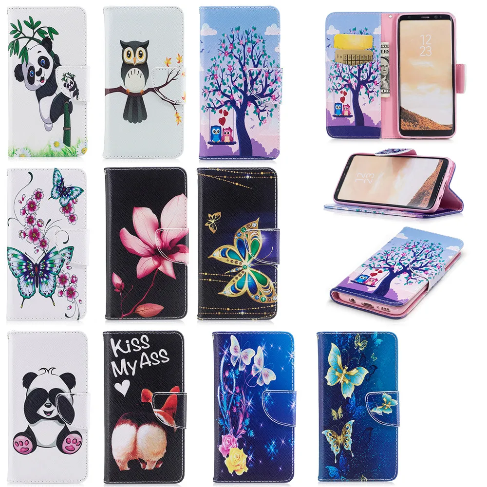 Case For Fundas Samsung Galaxy S8 S9 S10 Plus S10E Case Leather Wallet Flip Phone Cases For Samsung Galaxy S9 S8 Plus Case Cover