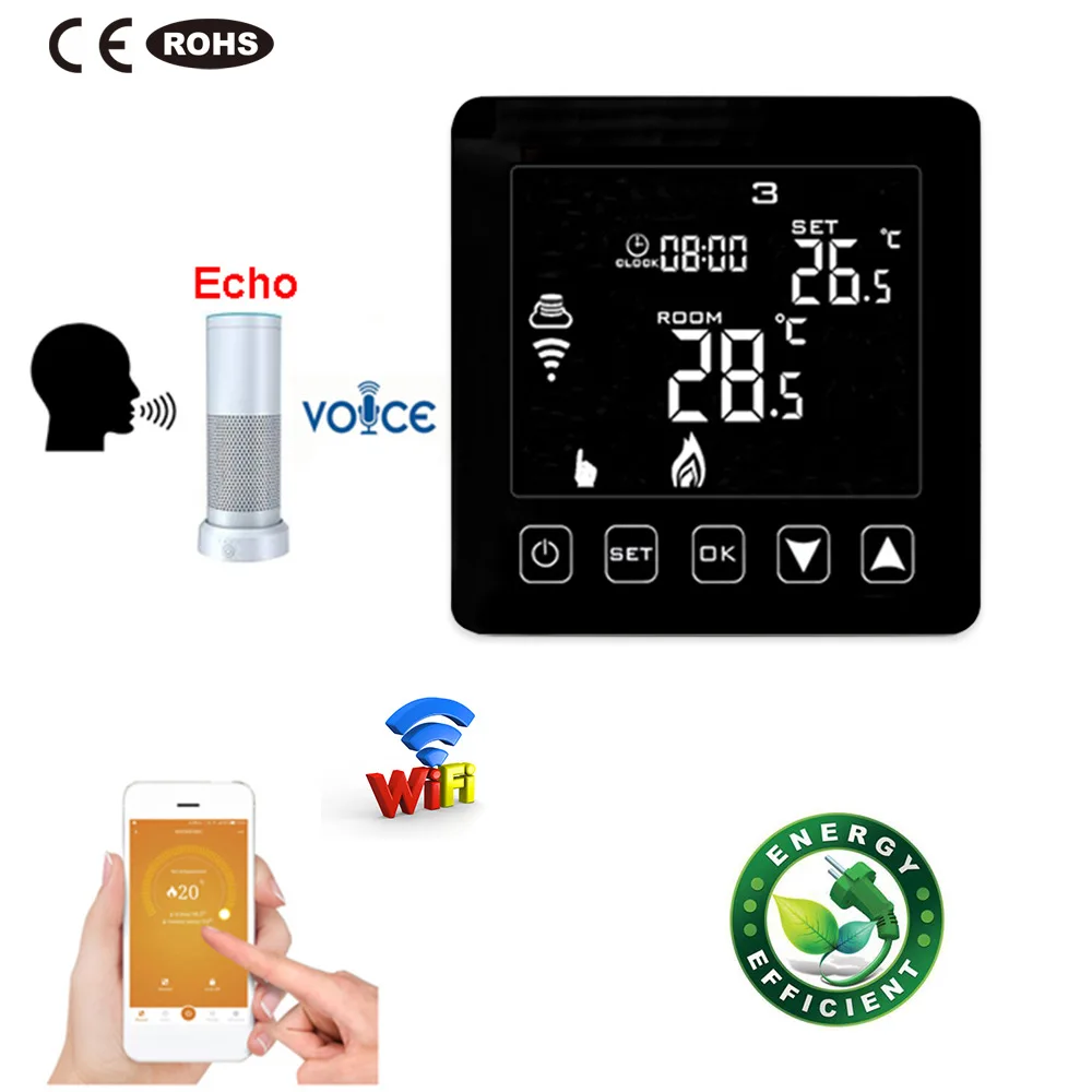 Smart Wifi Thermostat Electric Heater Thermostat for Electric Heating System Programmable Temperature Controller цена Smart Wifi Thermostat Electric Heater Thermostat for Electric Heating System Programmable Temperature Controller цены онлайн