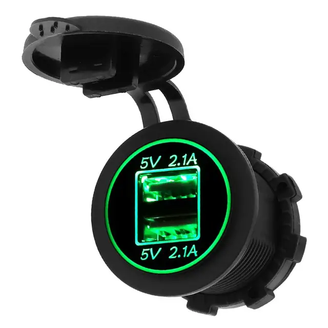 Best Price 5V 4.2A Waterproof Double Aperture USB Vehicular Charger Adapter Applicable for Auto / Motorbike / Boat Best Price 5V 4.2A Waterproof Double Aperture USB Vehicular Charger Adapter Applicable for Auto / Motorbike / Boat