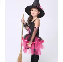 Children Kids Baby Girls font b Sexy b font Halloween Carnival Party Fancy Dress with Hat