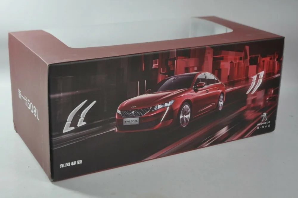 1:18 литая под давлением модель для peugeot 508L 508 красный редкий сплав игрушечный автомобиль миниатюрная Коллекция подарков