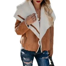 NORA TWIPS теплое шерстяное пальто женское осень зима модная молния искусственная кожа шерстяная куртка уличная тонкая верхняя одежда