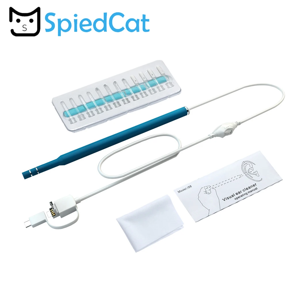 

Cleaning Tool With Mini Camera Multifunctional Earpick Type-c Waterproof Ear Spoon 3In1 Visual USB Health Care Endoscope