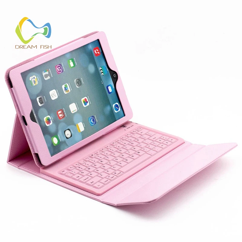 

Ultra Thin Folio Case for iPad Air 2 with PU+ silicone Bluetooth Keyboard Smart Auto Sleep Wake Tablet Case for iPad Coque