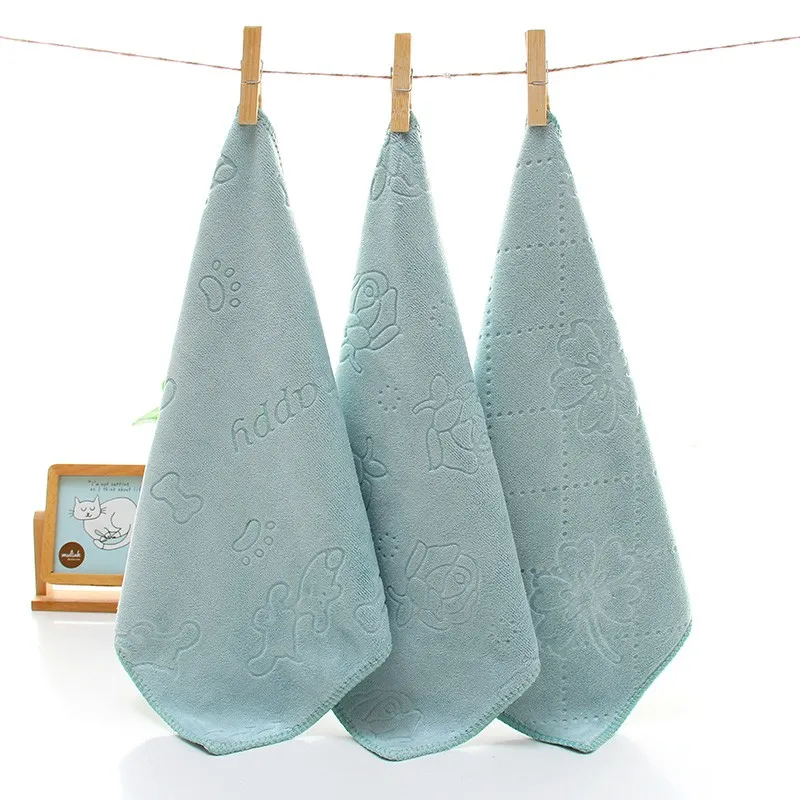 

New Infant Children's Solid Color Cute Baby Small Absorbent Towels Convenient Water Uptake Towel for Go Out