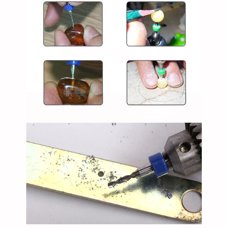 10pcs PCB drill 0.3mm ~ 1.2mm Titanium HSS Grabed Set mini burghiu - Burghiu - Fotografie 5