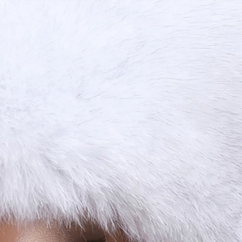 Натуральным лисьим мехом Для женщин Шапки однотонная Роскошная зимняя натуральная вязанная шапка принцессы из искусственной кожи; теплые красивые дамские шапочки головные уборы