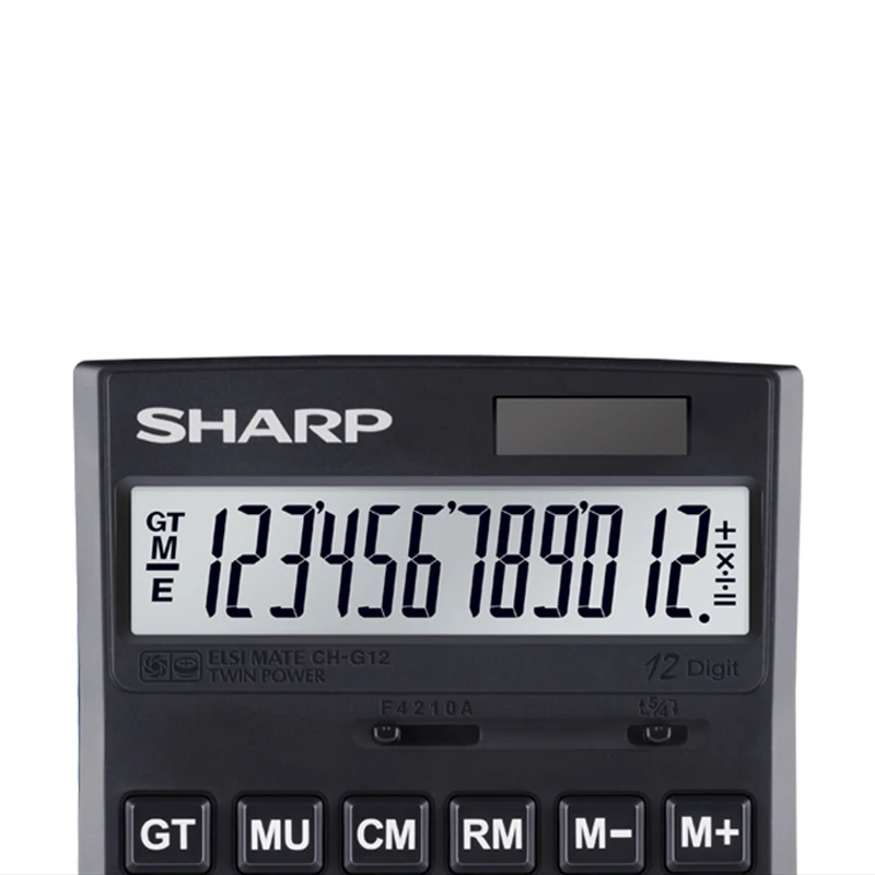 شارب حقيقية CH-G12 حاسبة شاشة كبيرة الشمسية المحاسبة المالية الأعمال مكتب الكمبيوتر