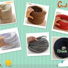 10 м/много 2x0,75 мм тканевый кабель античный специальный способ, винтажная проволока eters черный плетеный кабель деформации