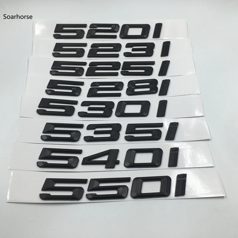 

Soarhorse Matt Black for BMW 520i 523i 525i 528i 530i 535i 540i 550i E34 E39 E60 E61 F10 Letter Sticker Emblem Decals