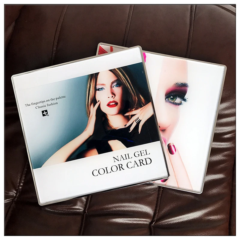 

120 Colors 2 styles Nail Art Gel Polish Display Card Book Acrylic Inlaid Nail Salon Gel Polish Colors Showing Board Chart