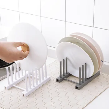 

vanzlife Plastic dish rack plate rack lid shelf kitchen tableware storage rack drain products organizer for the kitchen