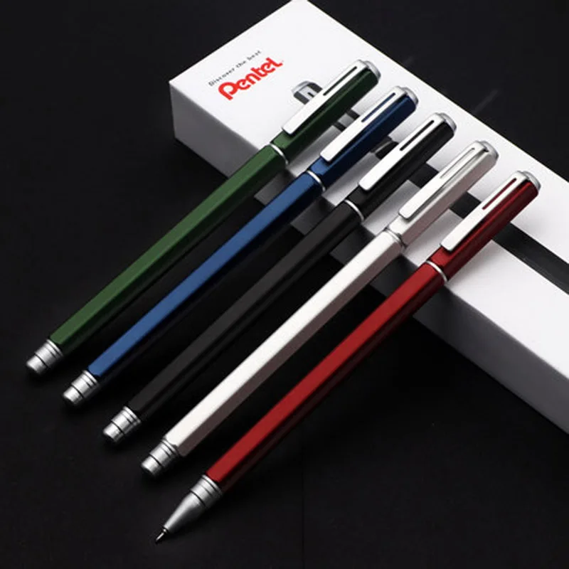 Pentel гелевая ручка BLN665D быстросохнущая металлическая ручка для деловых подписей офисная низкогравитационная Подарочная коробка 0,5 мм