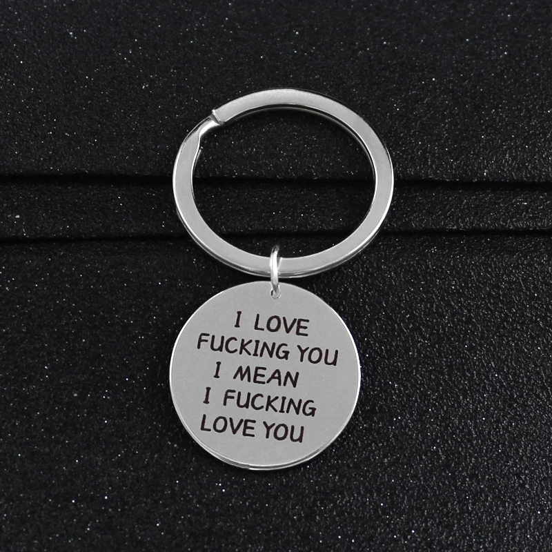 

I Love You Asshole, I mean, I Love you inadvertently Alloy Keychain Couple Lovers Personality Key Ring Accessories Friends Gifts