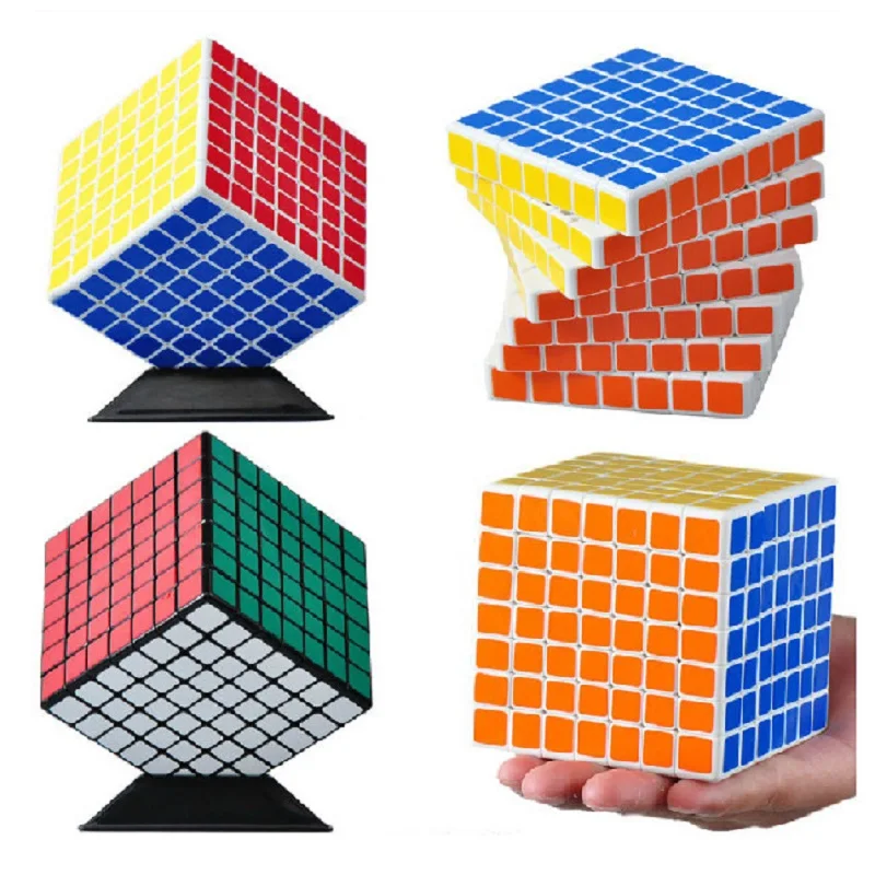 Shengshou 7x7x7 Professional Speed Magic Cube Twist Puzzle Educational Toy Black