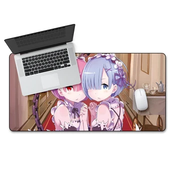 

QQQRGB 80X40cm mouse pad Large Hot Size Full coverage of keyboard and mouse Japanese Popular Animation Style Natural rubber